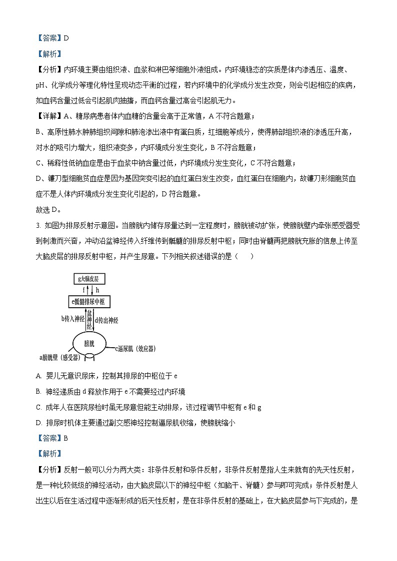 云南省红河州弥勒市一中2022—2023学年高二下学期期末生物试题(解析版)第2页