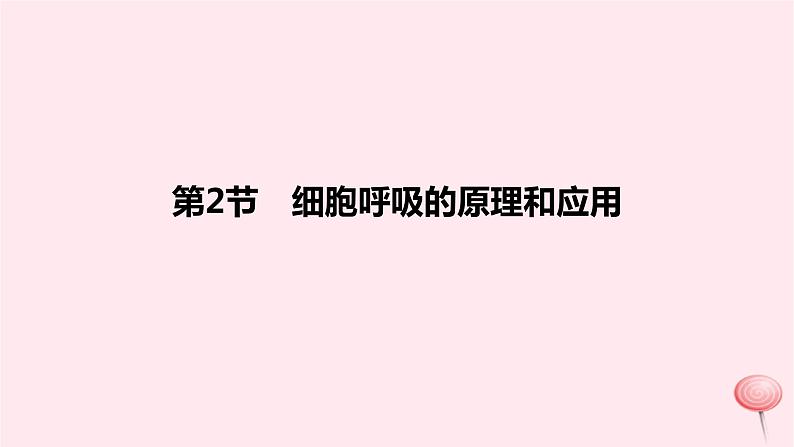 2024版高考生物一轮复习教材基础练第三章细胞的能量供应和利用第2节细胞呼吸的原理和应用教学课件第1页