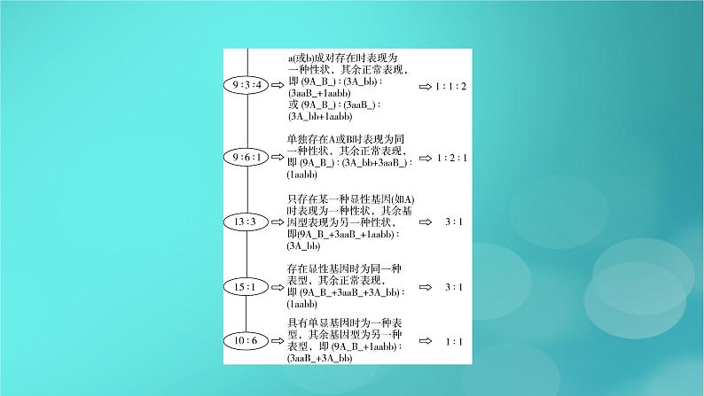 新高考适用2024版高考生物一轮总复习必修2遗传与进化第5单元孟德尔定律和伴性遗传微专题基因自由组合定律课件04