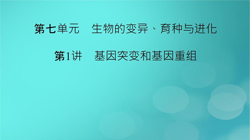 新高考適用2024版高考生物一輪總復(fù)習(xí)必修2遺傳與進(jìn)化第7單元生物的變異育種與進(jìn)化第1講基因突變和基因重組課件第2頁(yè)