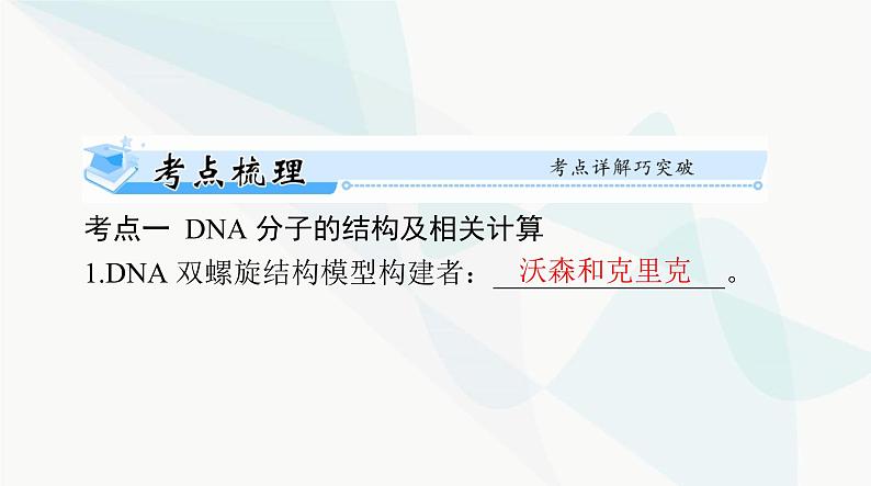 2024年高考生物一轮复习必修2第3章第2、3、4节DNA的结构、DNA的复制及基因通常是有遗传效应的DNA片段课件第2页
