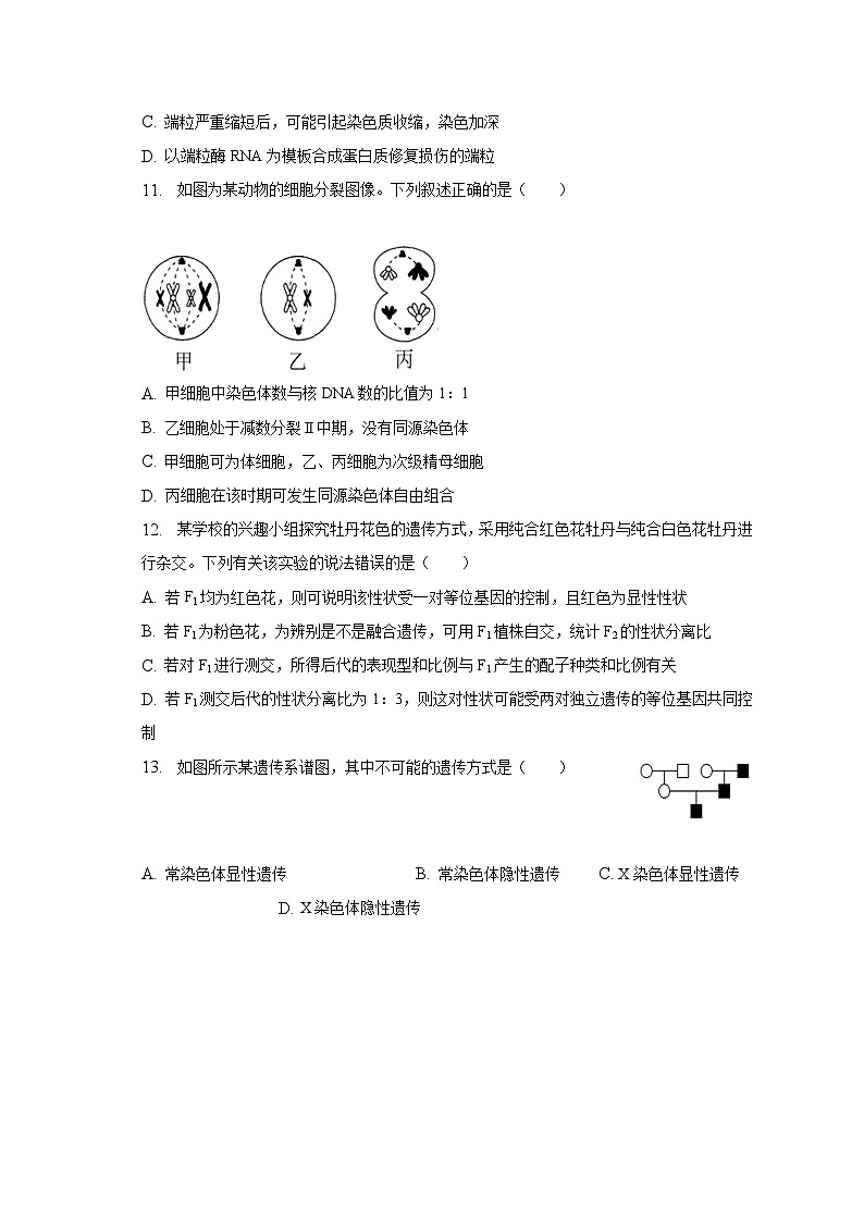 2022-2023学年江西省上饶市高一(下)期末生物试卷(含解析)第3页