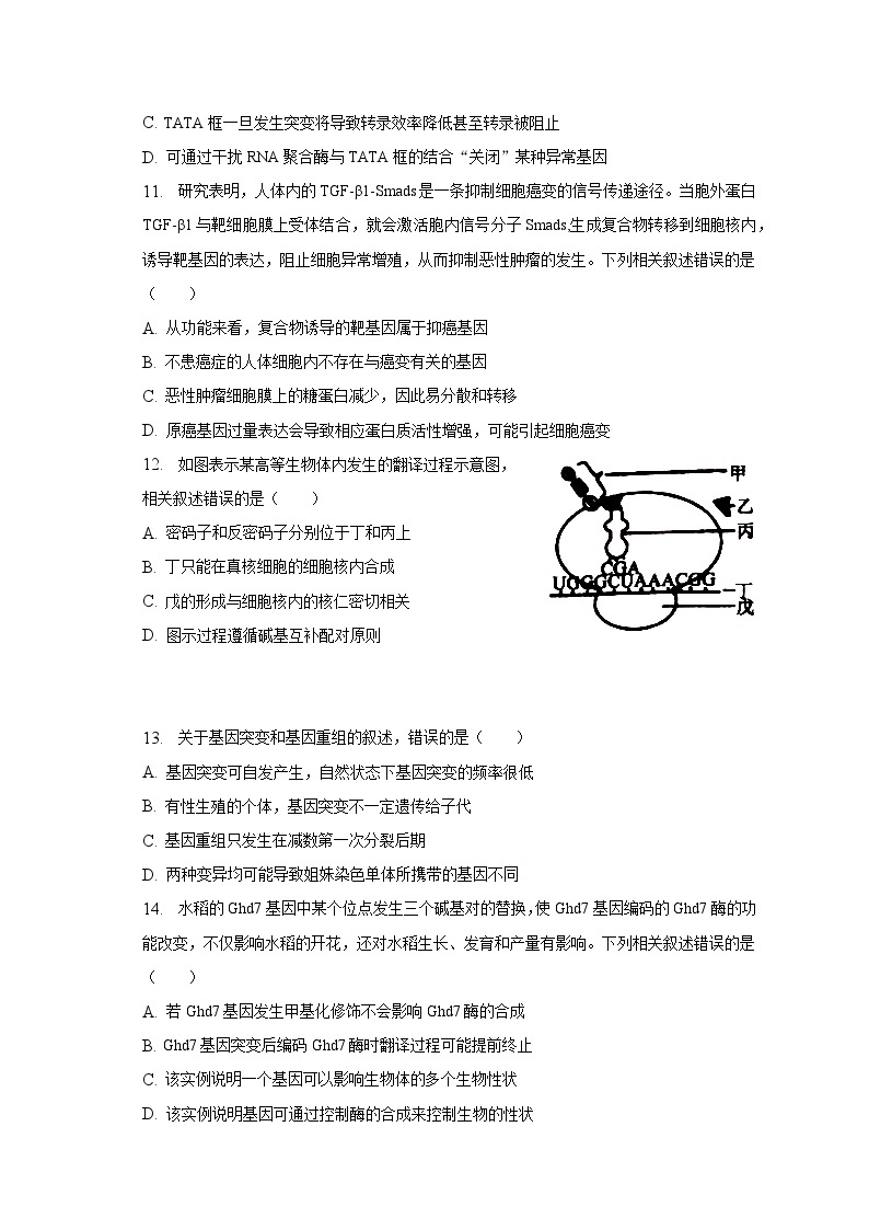 2022-2023学年山西省朔州市怀仁重点中学高一（下）期末生物试卷（含解析）03