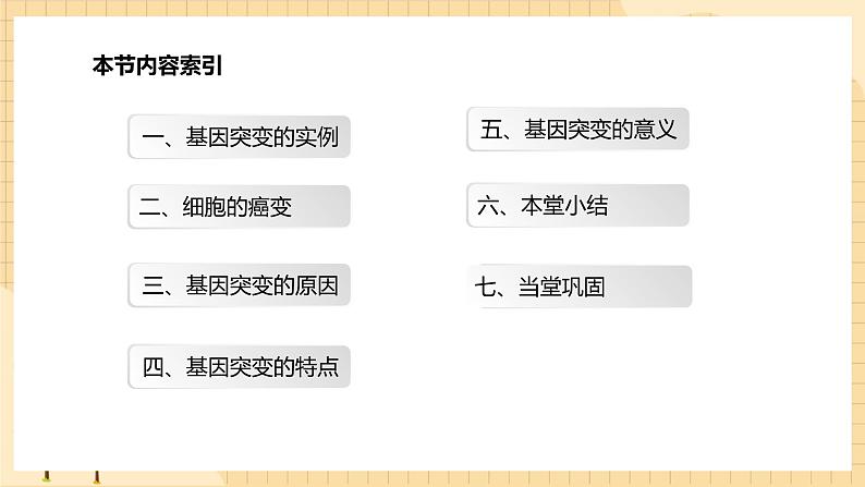 5.1 基因突变和基因重组 课件 人教版生物必修207