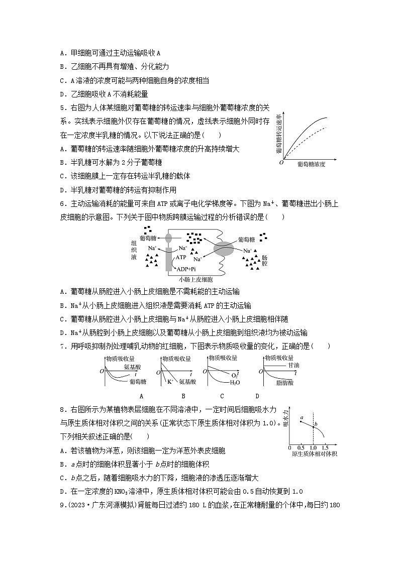 课时质量评价6细胞的物质输入和输出---2024版高考生物一轮总复习第2页