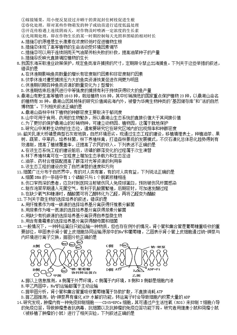 广东省七校联合体2023-2024高三上学期第一次联考生物试卷+答案02