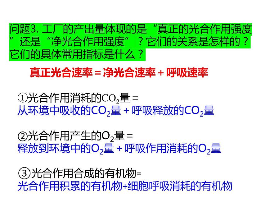 2023屆高三生物第一輪復(fù)習(xí):光合作用的影響因素及應(yīng)用 課件第5頁(yè)
