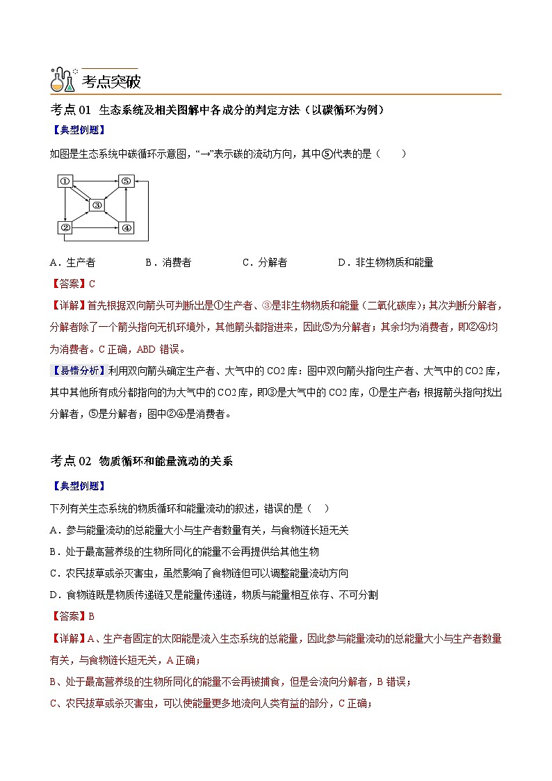 人教版(选择性必修二)高中生物同步精品讲义3.3 生态系统的物质循环(教师版)第3页