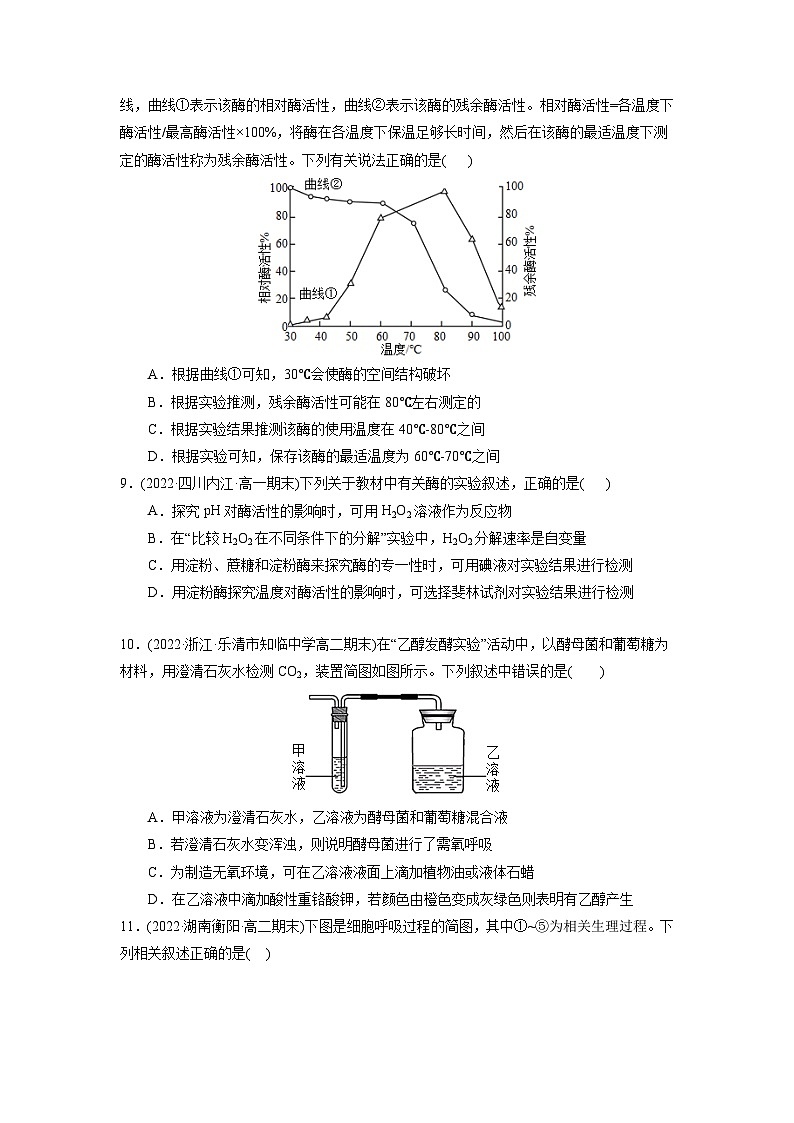 第5章 细胞的能量供应和利用(B卷·能力提升练)(学生版) 第3页