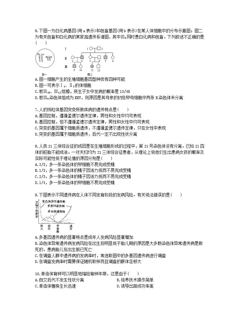 高考生物一轮单元复习 生物的变异、育种和进化(含答案解析) 试卷02