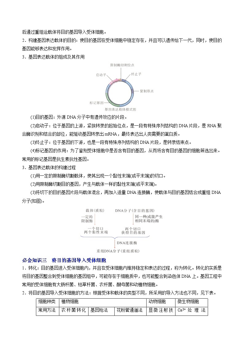 【同步讲义】高中生物(人教版2019)选修第三册--3.2《基因工程的基本操作程序》讲义03