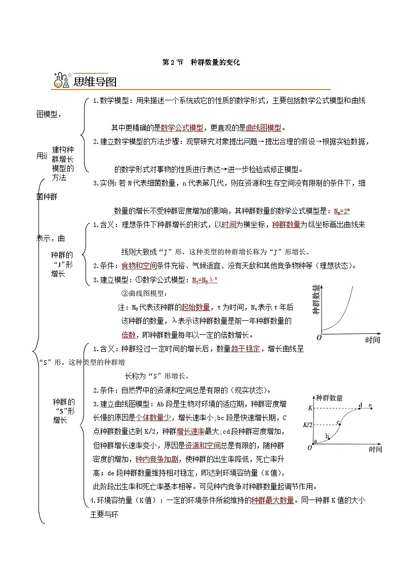 1.2 种群数量的变化(教师版)第1页