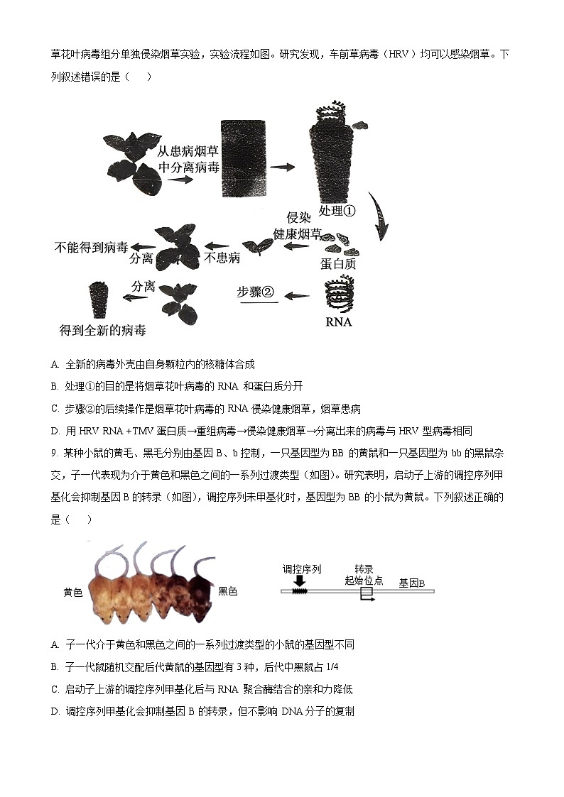 2023天水高一下学期期末生物试题含解析03