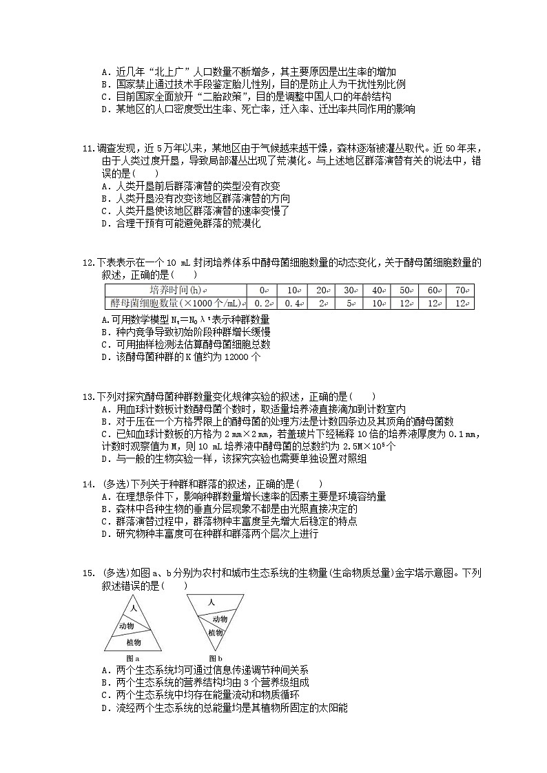 高考生物 三轮冲刺练习 生物与环境 三(20题含答案解析)第3页