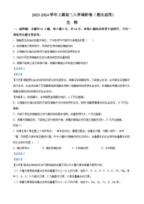 湖南省2023-2024学年高二生物上学期开学调研试题（Word版附解析）