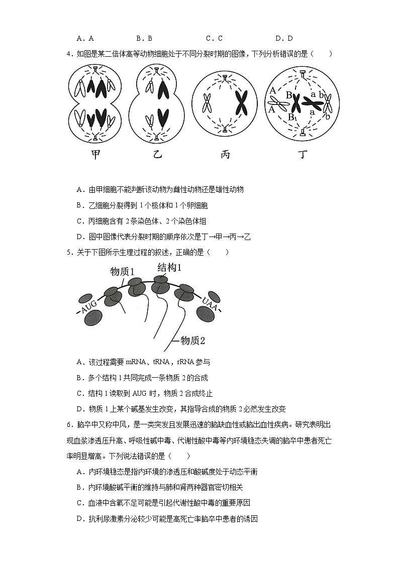 广东省东莞中学等六校2023—2024学年高三上学期第一次联考生物试题(含解析)02