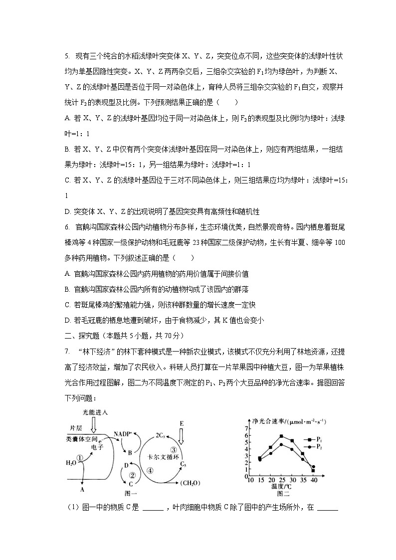 2022-2023学年河南省新乡市部分学校高三(下)入学生物试卷(含解析)02