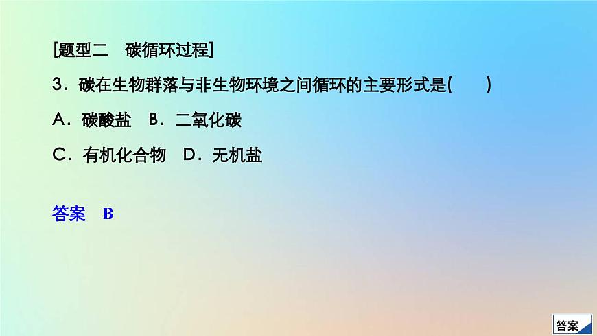 2023新教材高中生物第3章生態(tài)系統(tǒng)及其穩(wěn)定性第3節(jié)生態(tài)系統(tǒng)的物質(zhì)循環(huán)作業(yè)課件新人教版選擇性必修2第7頁(yè)
