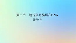 2023新教材高中生物第三章遗传的分子基础第二节遗传信息编码在DNA分子上课件浙科版必修2