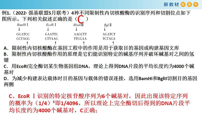 专题33 基因工程和生物技术的安全与伦理-备战2023年高考生物一轮复习全考点精选课件(浙江新教材、新高考专用)第6页