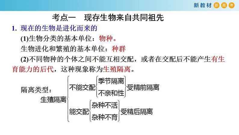 专题21 生物进化-备战2023年高考生物一轮复习全考点精选课件(浙江新教材、新高考专用)第2页