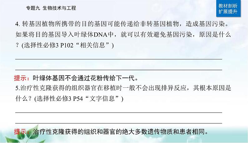 2023届高考生物二轮复习第17讲基因工程课件第5页