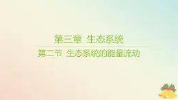 江苏专版2023_2024学年新教材高中生物第三章生态系统第二节生态系统的能量流动课件苏教版选择性必修2