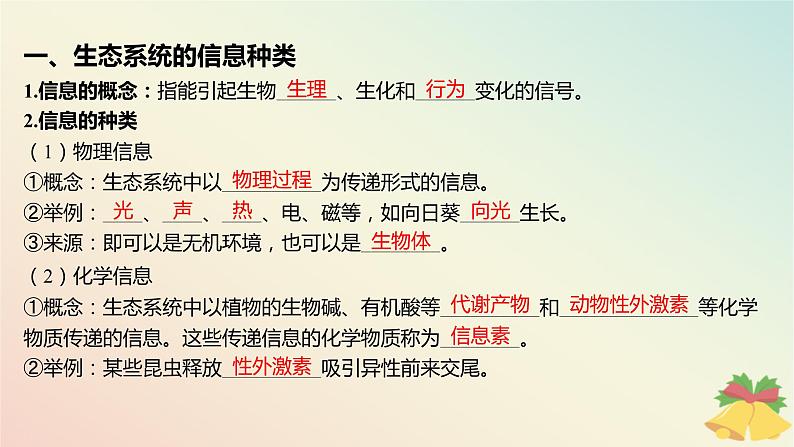 江苏专版2023_2024学年新教材高中生物第三章生态系统第四节生态系统的信息传递课件苏教版选择性必修2第5页