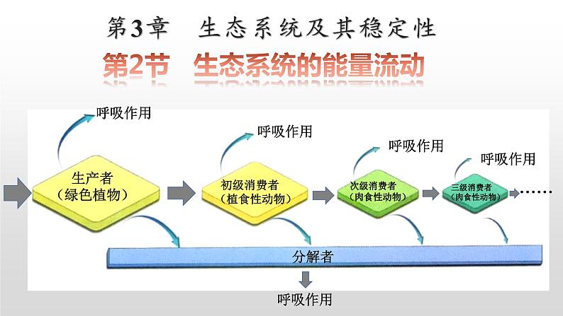 3.2生态系统的能量流动 课件人教版高中生物选修二ppt第1页