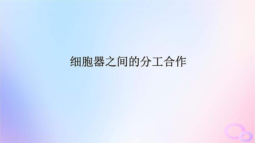 2024版新教材高考生物全程一輪總復(fù)習(xí)第二單元細(xì)胞的基本結(jié)構(gòu)和物質(zhì)運(yùn)輸功能課堂互動(dòng)探究案2細(xì)胞器之間的分工合作課件第1頁