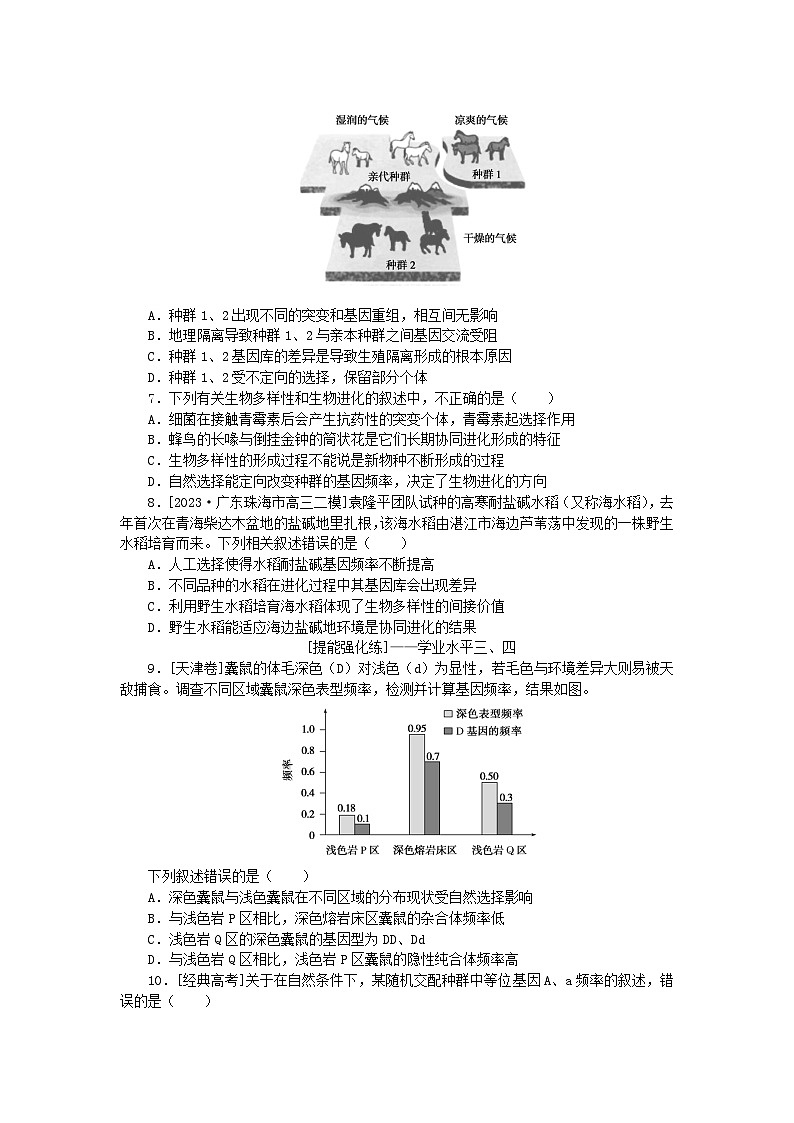 2024版新教材高考生物全程一轮总复习课后定时检测案26生物的进化第2页