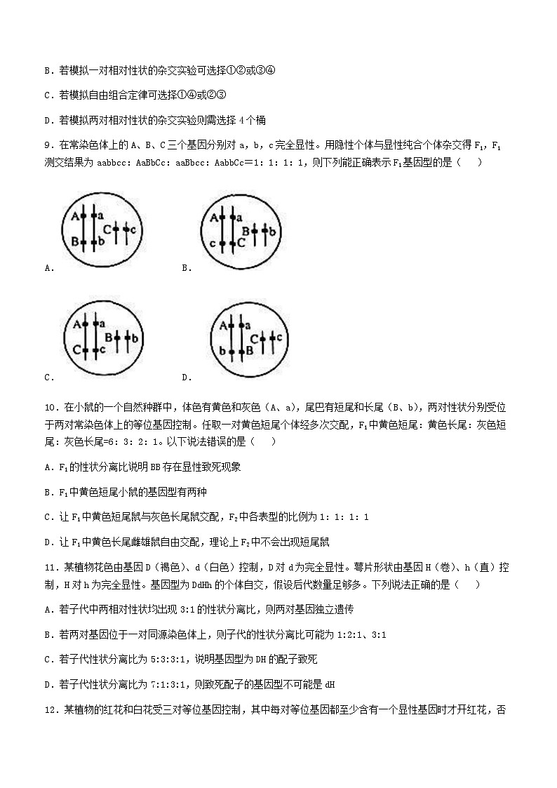 2022-2023学年河南省驻马店高级中学高一下学期第二次月考生物试题含答案03