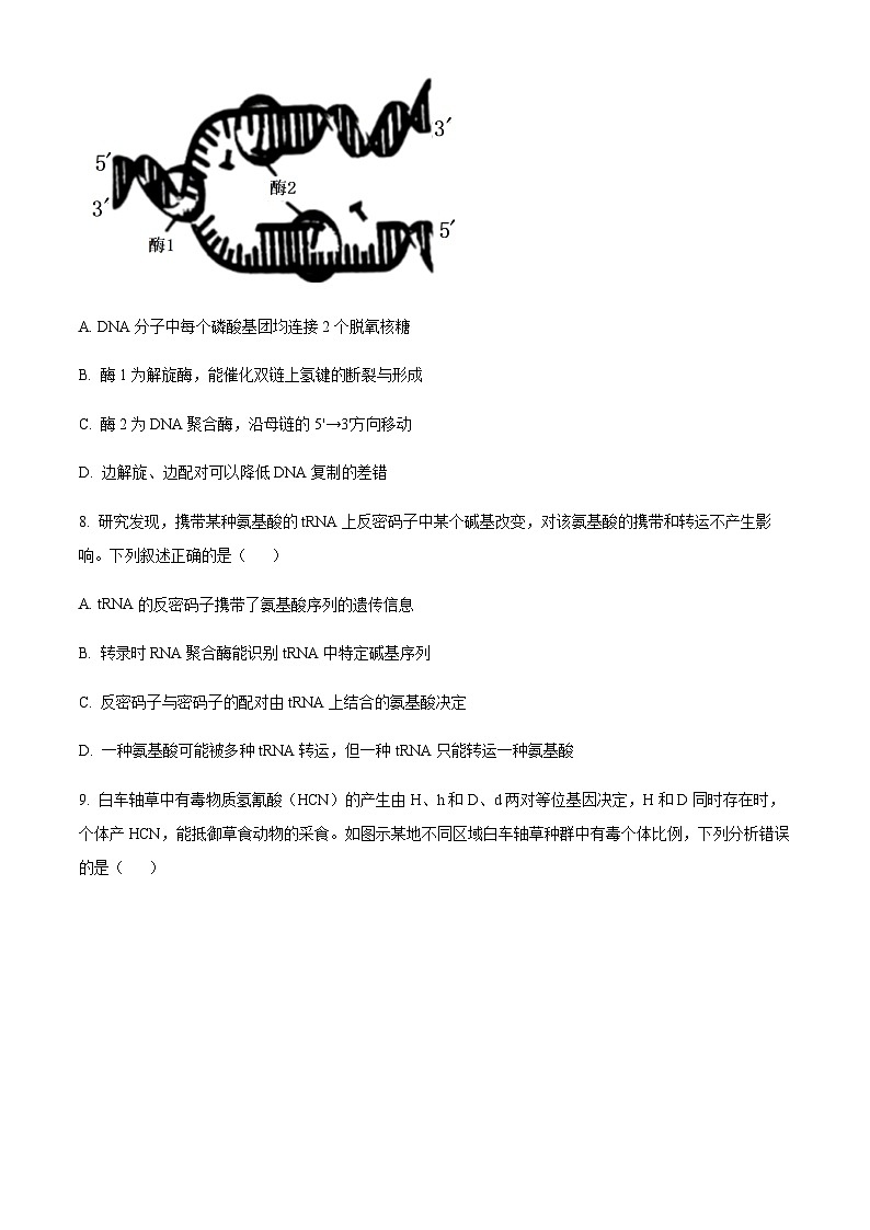 安徽师范大学附中2022-2023学年高一6月测试生物试题 Word版无答案第3页