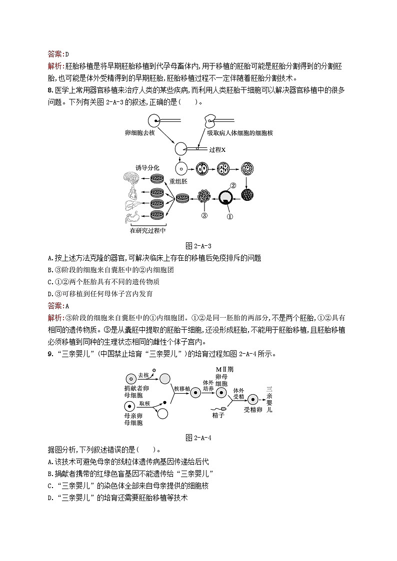 新教材适用2023年高中生物第2章细胞工程测评A北师大版选择性必修3第3页