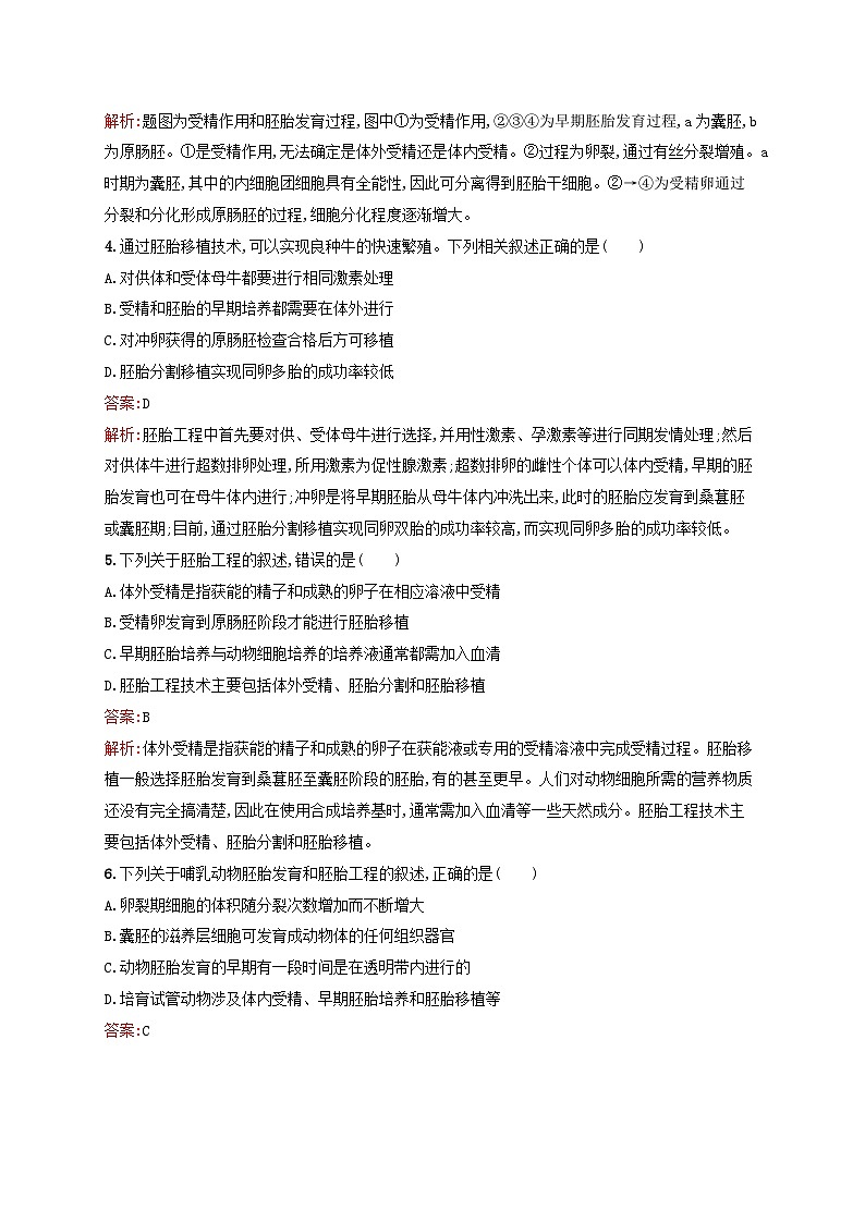 新教材适用2023年高中生物第2章细胞工程测评新人教版选择性必修3第2页