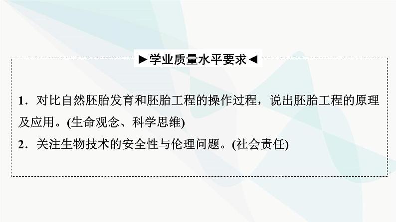 2024届高考生物一轮复习第10单元第39课胚胎工程生物技术的安全性与伦理问题课件第2页