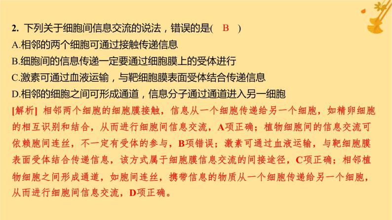 江苏专版2023_2024学年新教材高中生物第3章细胞的基本结构章末测评卷课件新人教版必修105