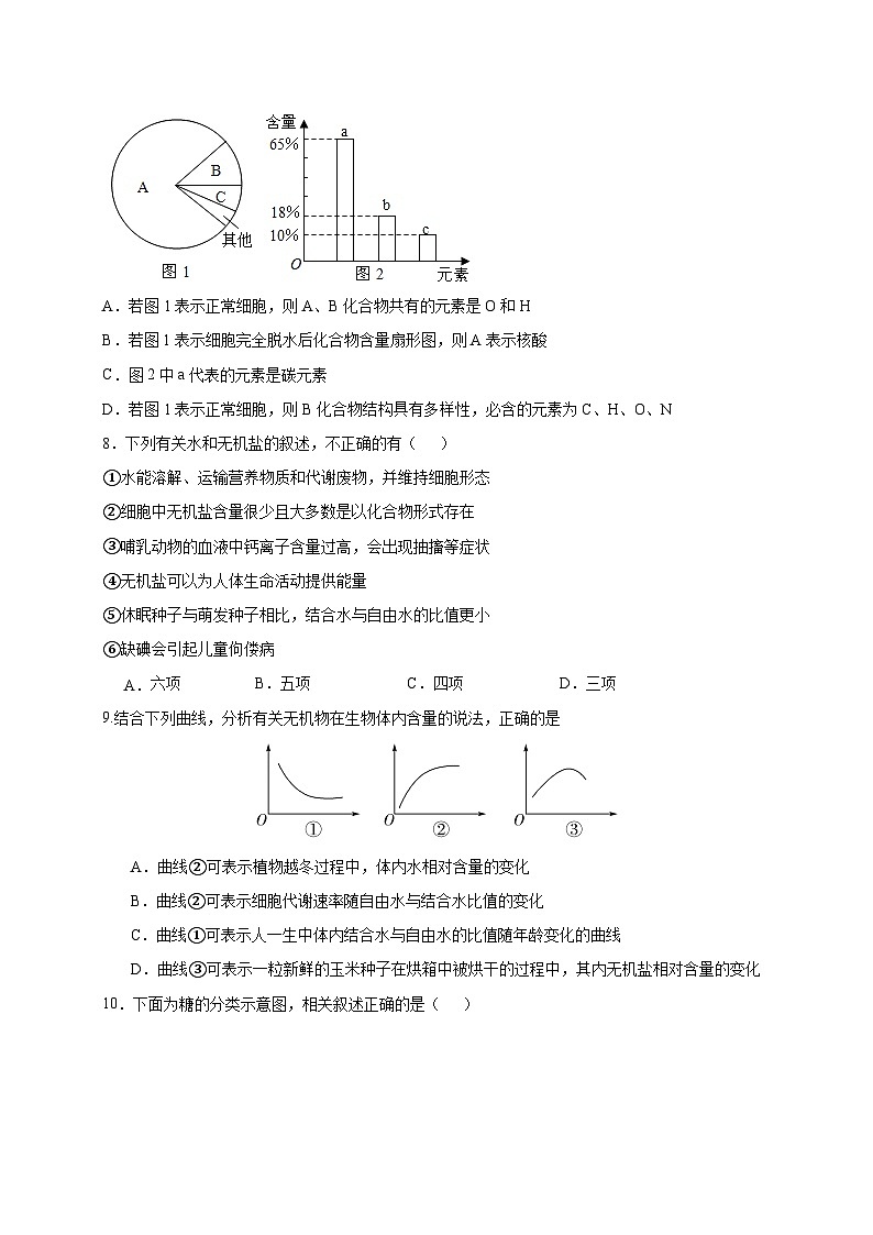 山东省邹城市第二中学2023-2024学年高一上学期10月月考生物试题第3页