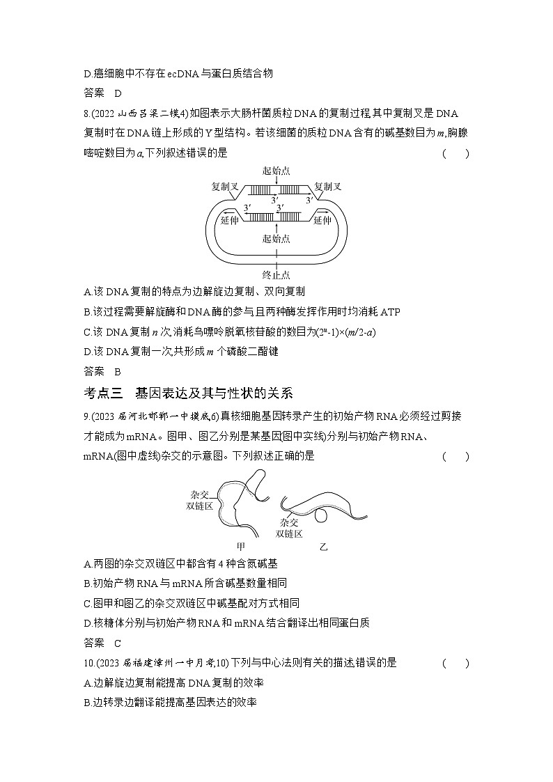 1_10-专题十 遗传的分子基础(分层集训word)第3页