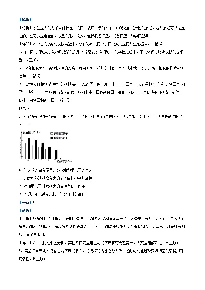 四川省南充高级中学2022-2023学年高三下学期第三次模拟理综生物试题含解析第2页