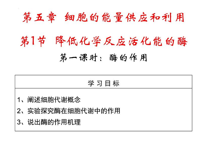 第五章第一节《降低化学反应活化能的酶》课件上人教版(2019)高中生物必修一02