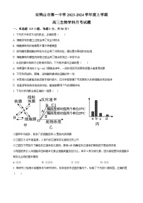 黑龙江省双鸭山市第一中学2023-2024学年高三生物上学期10月月考试题（Word版附解析）