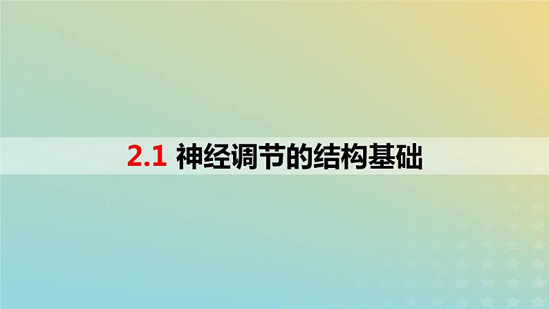 2023_2024学年同步备课精选高中生物2.1神经调节的结构基础课件新人教版选择性必修1第1页