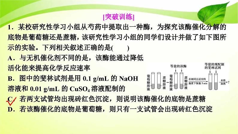 新高考生物二轮复习:加强提升课件(一) 酶的相关实验设计(含解析)第4页