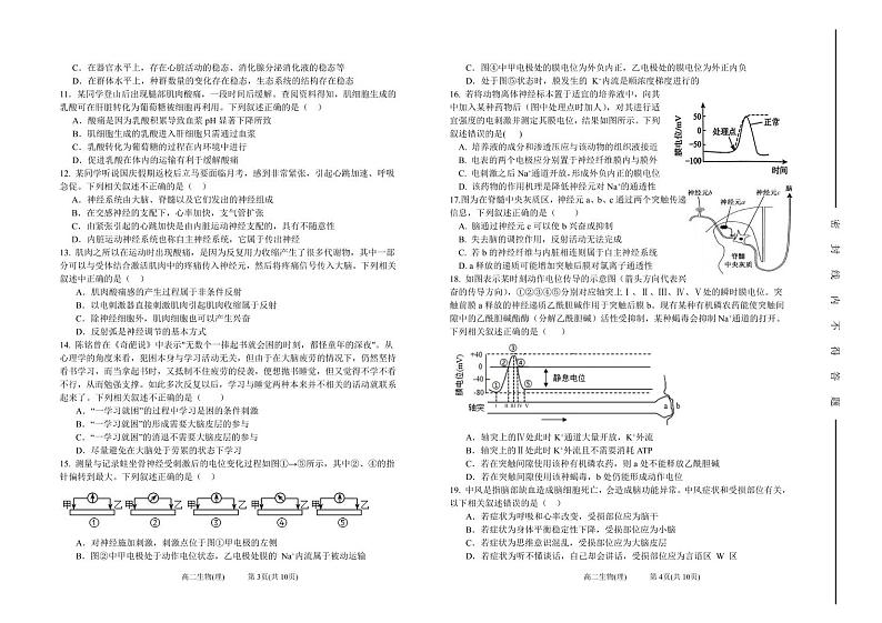 2024太原五中高二上学期10月月考试题生物PDF版含答案、答题卡(可编辑)02