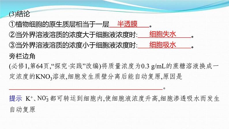 新高考生物一轮复习讲练课件:第6讲 物质跨膜运输的方式(含解析)第8页