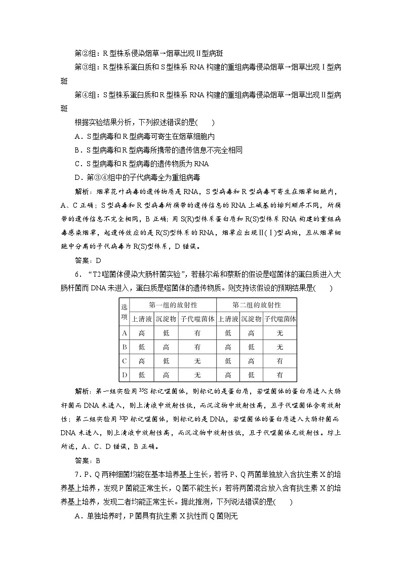 新高考生物一轮复习专题训练:第17讲 DNA是主要的遗传物质(含解析)第3页