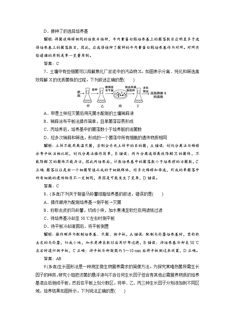 新高考生物一轮复习专题训练:第34讲 微生物的培养技术与应用(含解析)第3页