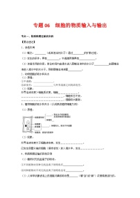 新高考生物二轮复习核心考点梳理与分层练习专题06 细胞的物质输入与输出（含解析）