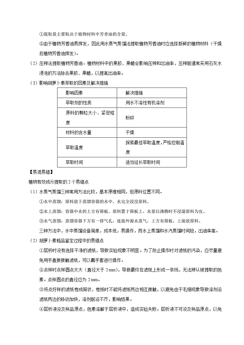 新高考生物二轮复习讲义25 生物技术在食品加工及其他方面的应用(含解析)第2页